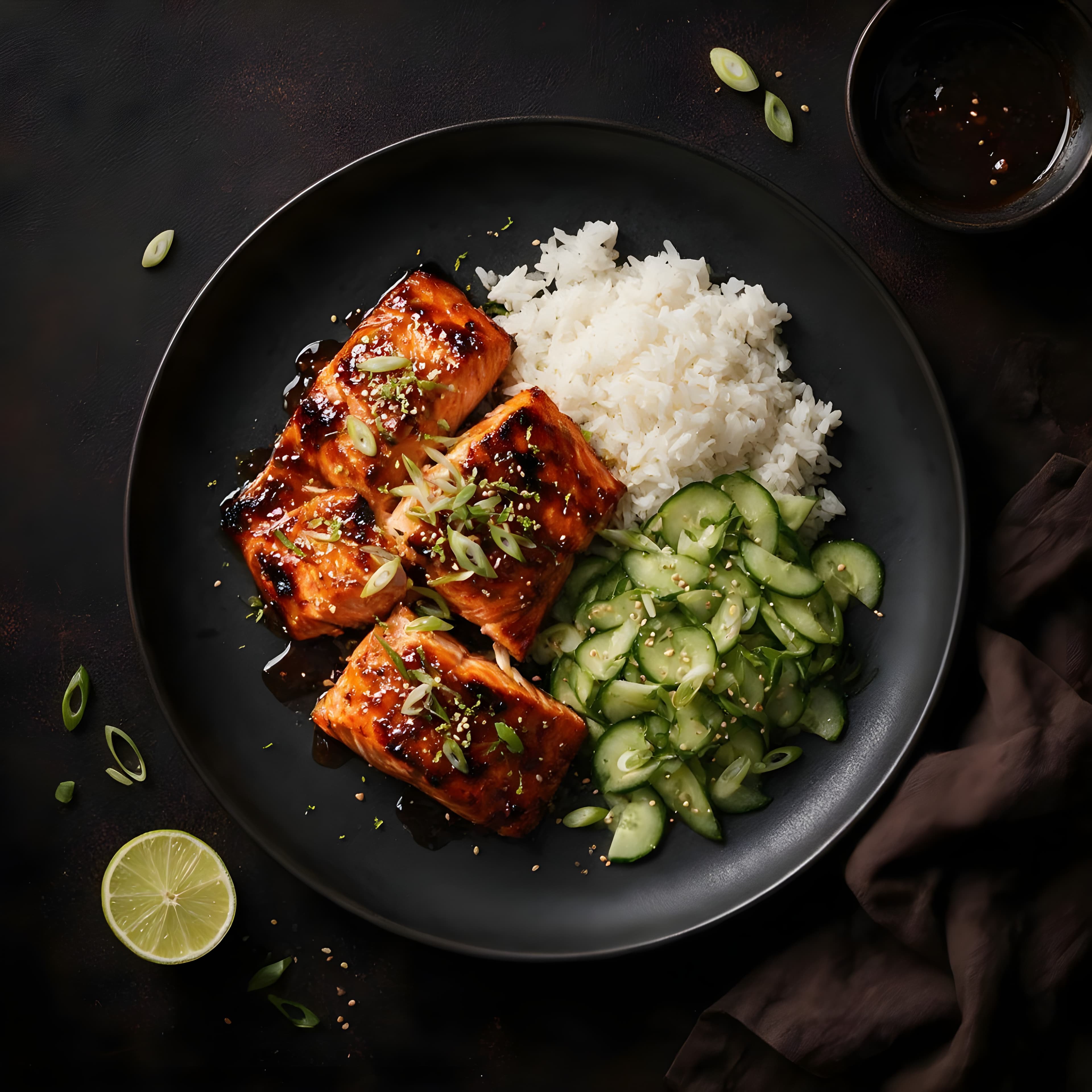 Miso- og honningglasert laks