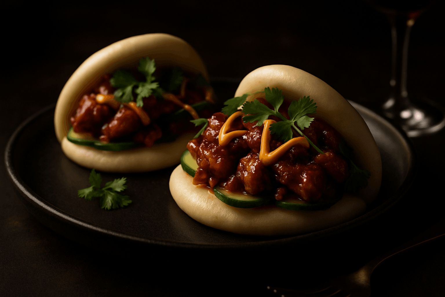 Bao buns med sticky kylling