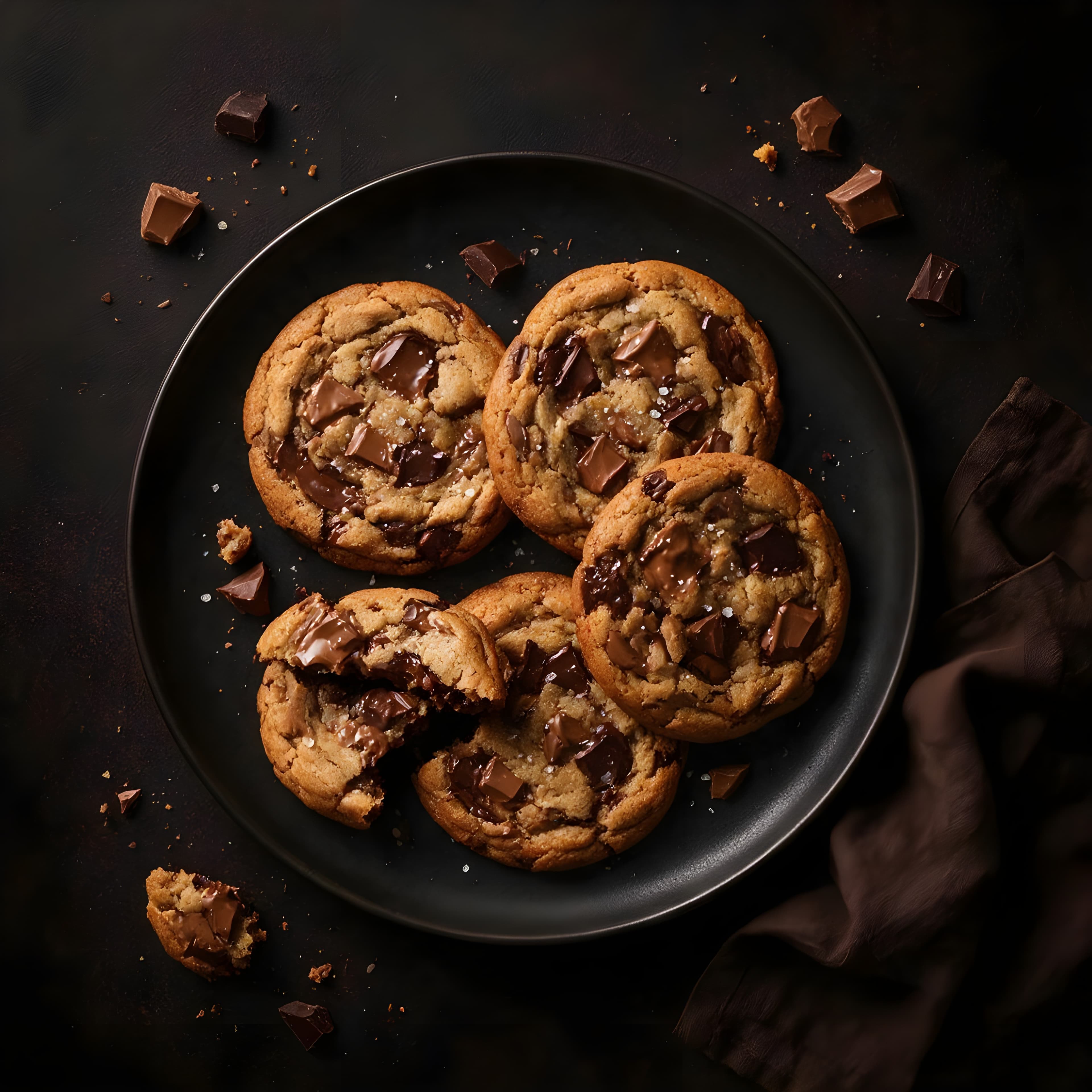 Chewy cookies med brunet smør og sjokolade